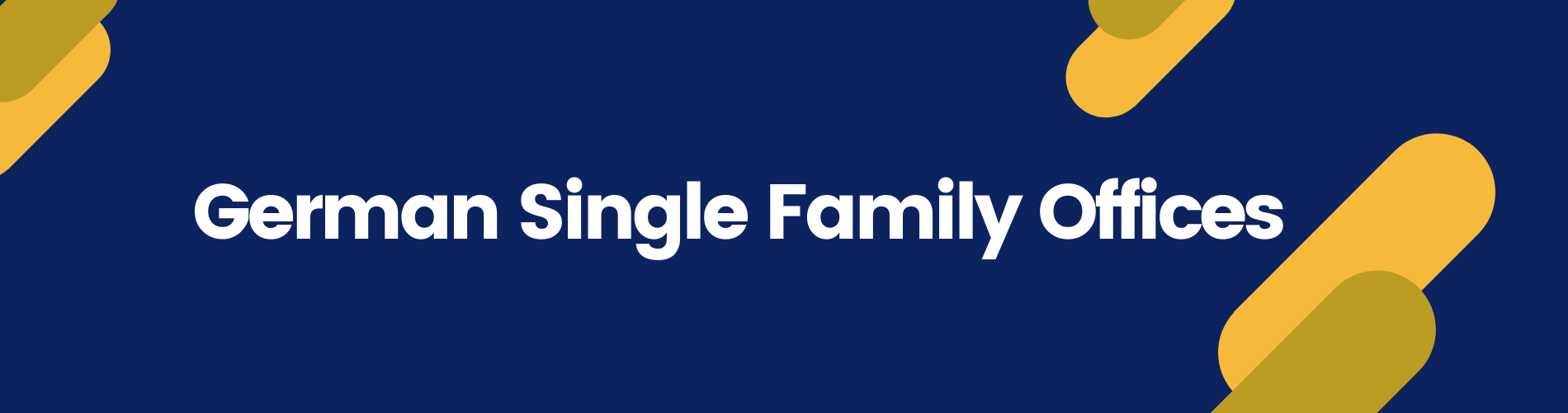 german single family office list