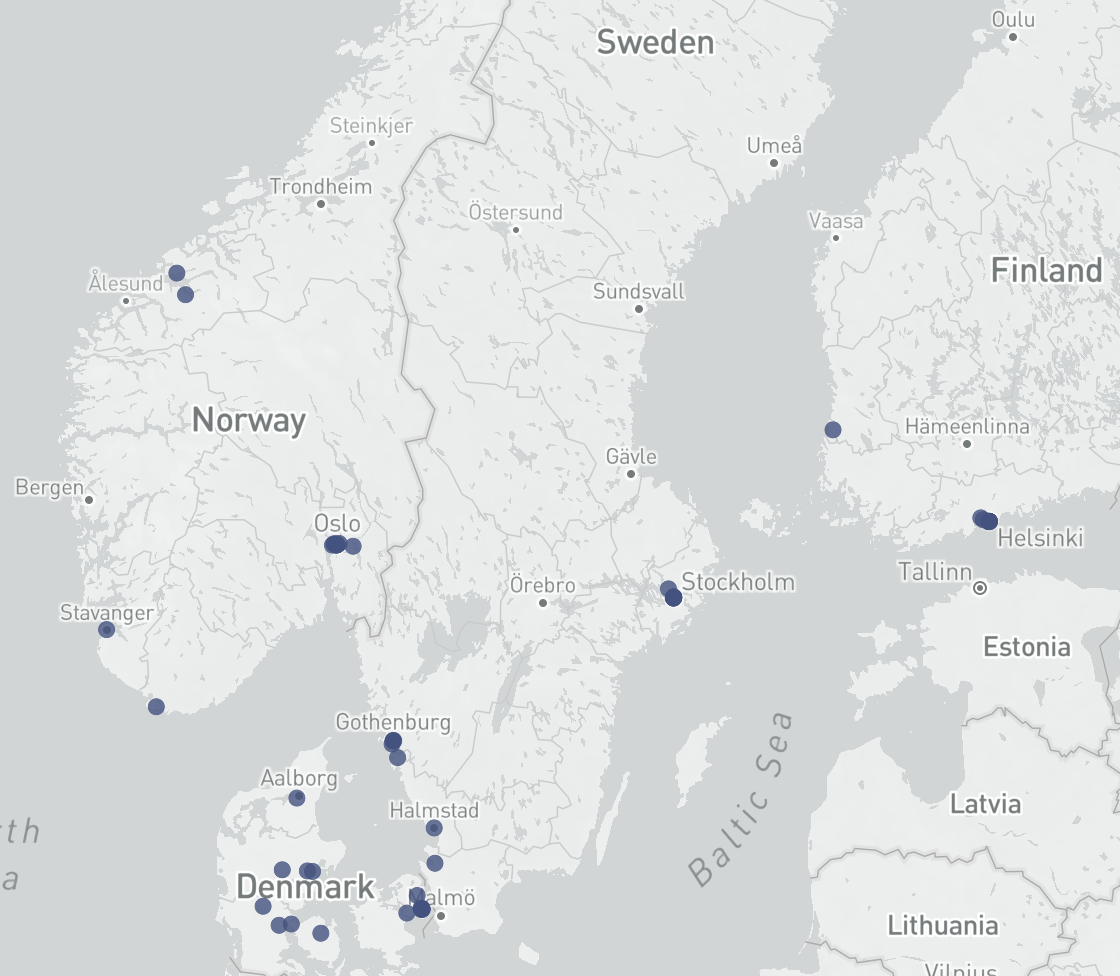 Map Single Family Offices Nordics