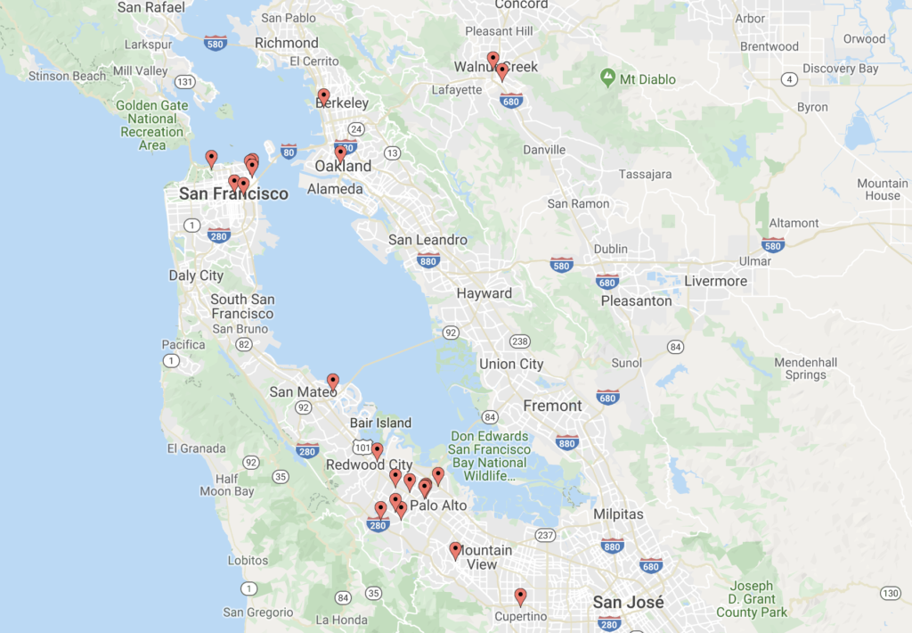 Map Single Family Offices Bay Area