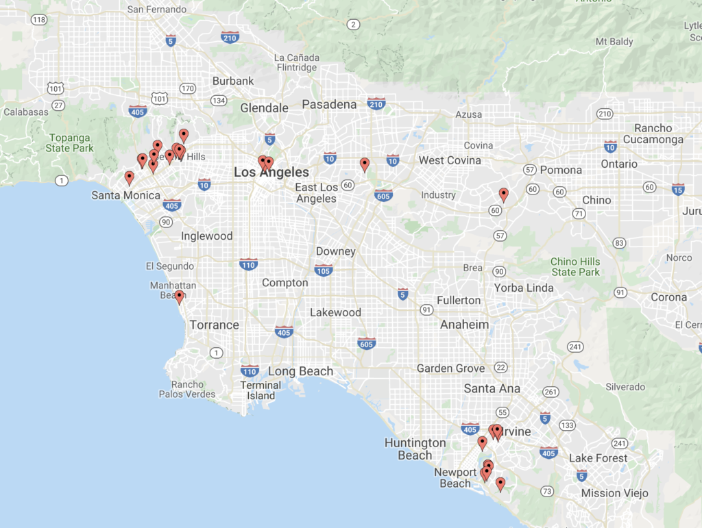 Map LA Single Family Offices