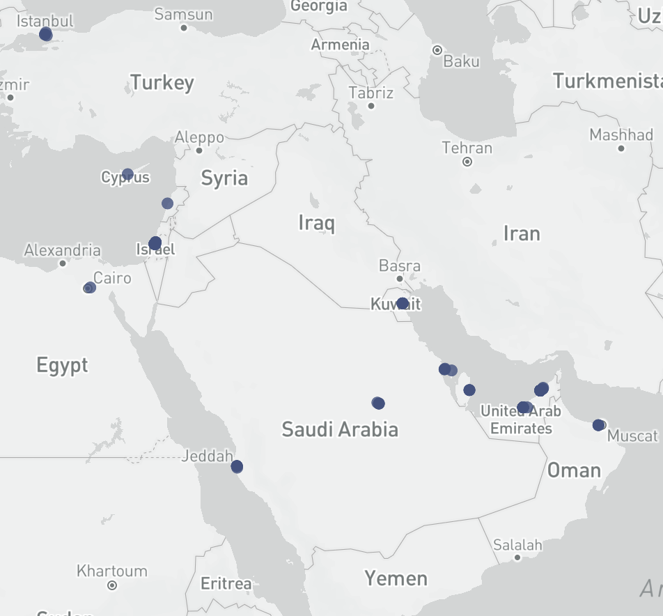 Map Single Family Offices Middle East