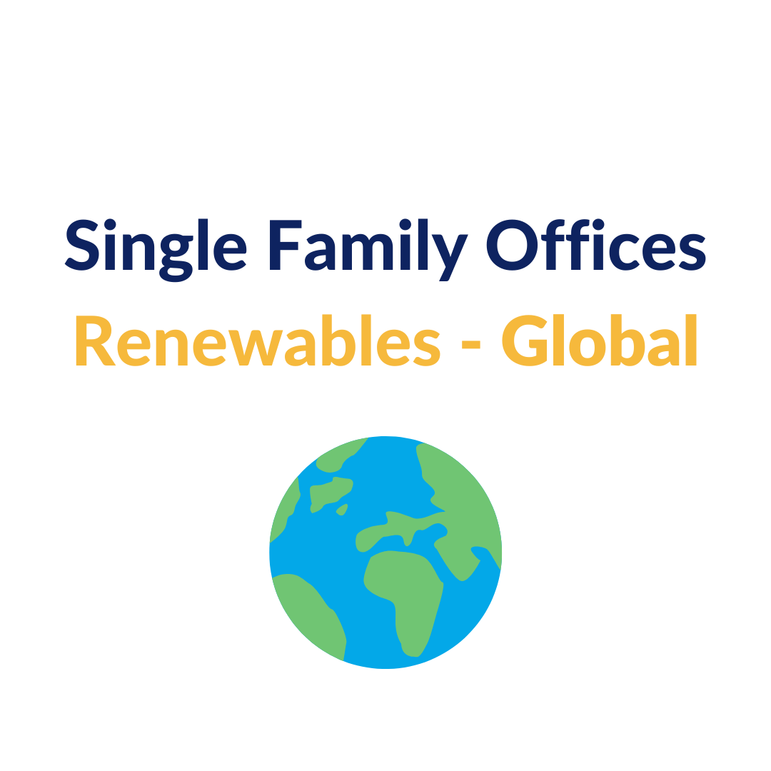 Renewable energy Single Family Office List
